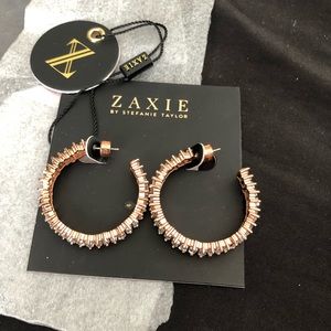 Baguette 1.5” hoop earrings